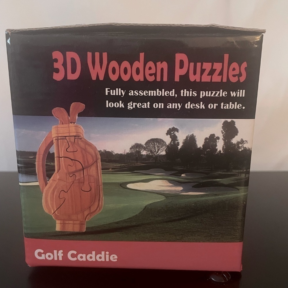 Golf Caddie wooden puzzle.  Great gift for the golf lover in your life.